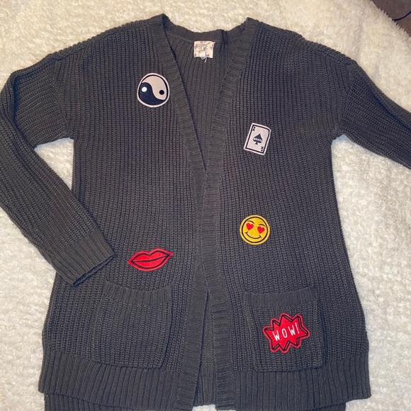 Hippie Rose Emoji Cardigan - Picture 9 of 9